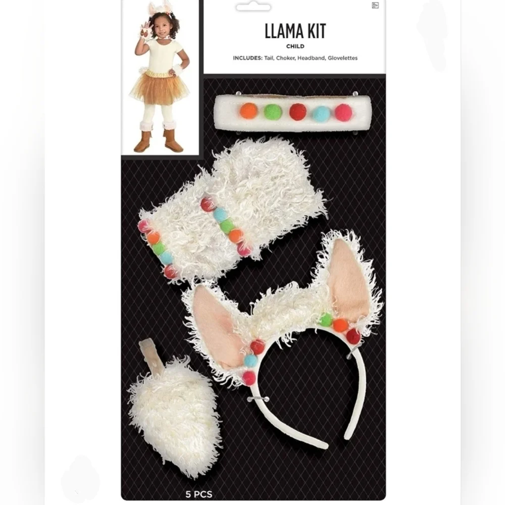 Llama Costume/Kit 5 Piece Set
